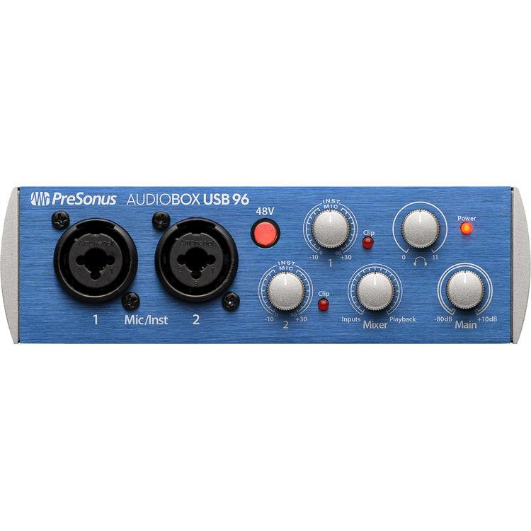 Card âm thanh PreSonus AudioBox 96 USB 2.0 MIDI 2 Input / 2 Output Audio Recording Interface