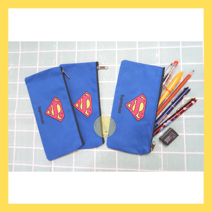 Bóp vải đựng bút superman siêu chất