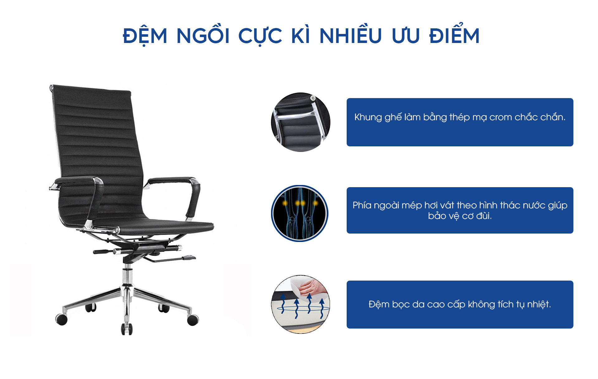 Ghế xoay văn phòng da simili Apollo AP02