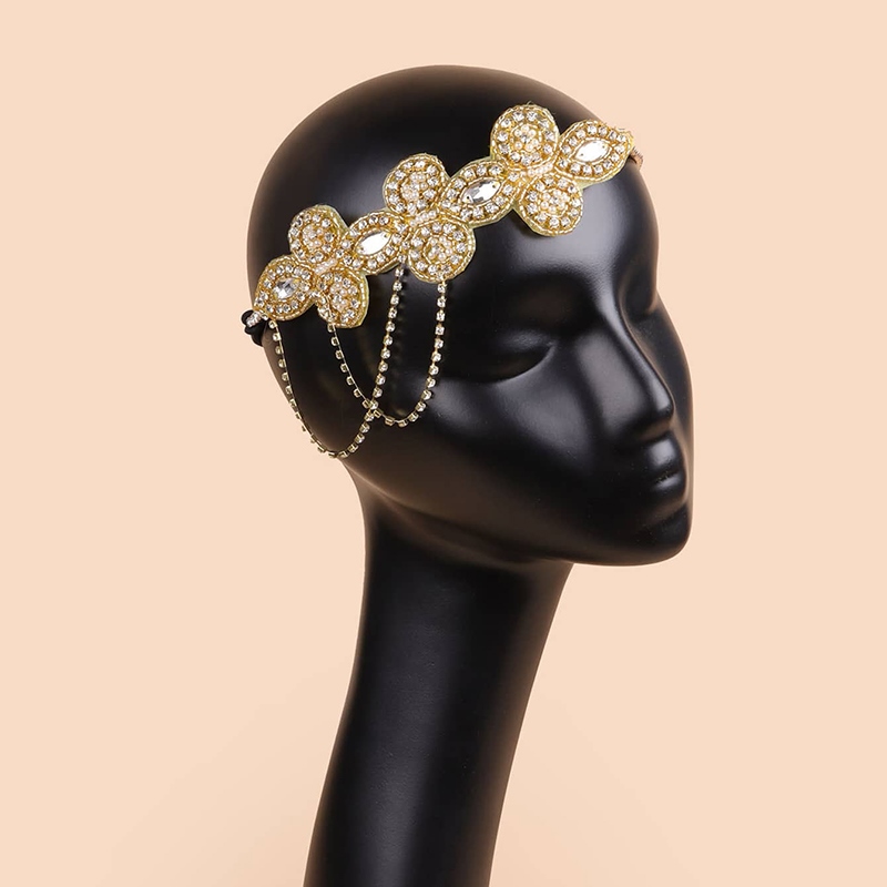 uijuhi❦☊□  1920s Headpiece Roaring 20s Accessories