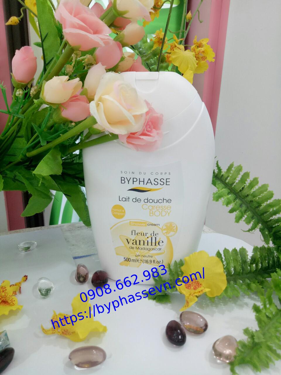 [HCM]Sữa tắm Byphasse hoa Vanilla - Sữa tắm vanila 500ml