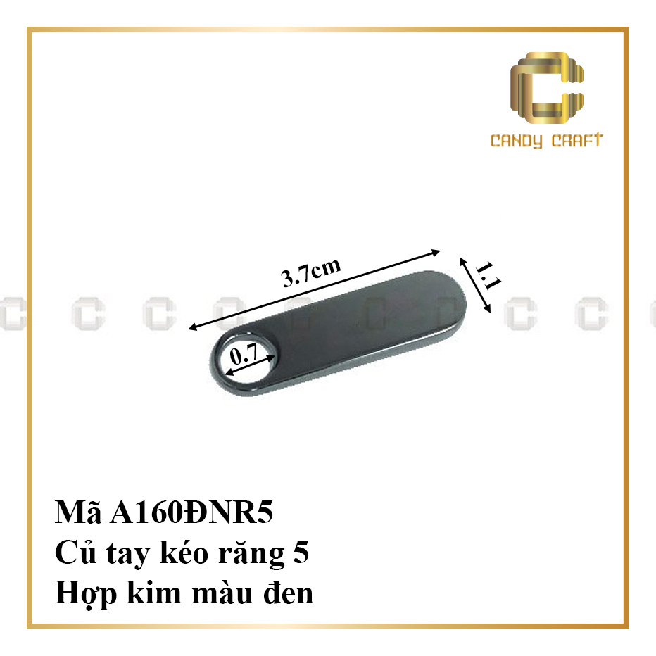 Củ tay kéo răng 5 - răng 3 - phụ kiện làm túi xách