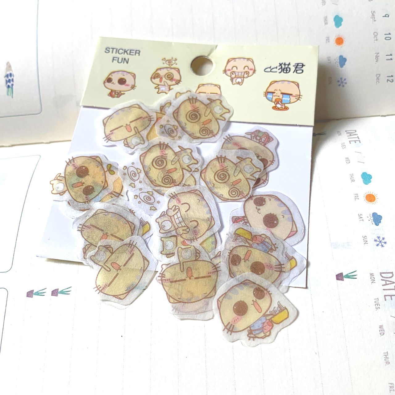 Bộ 32 sticker hình dán mini mèo dễ thương