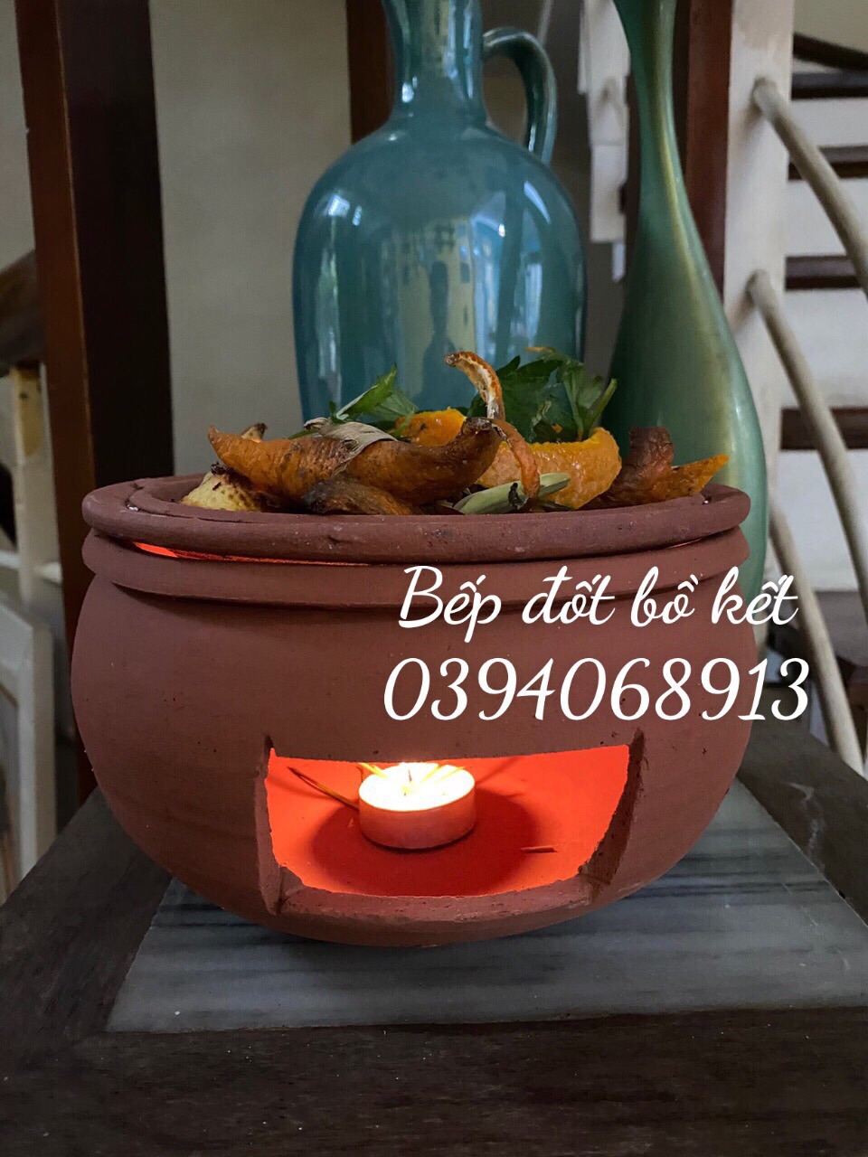 Bếp đốt bồ kết , thảo mộc ( xả chanh bưởi... ) size 15cm