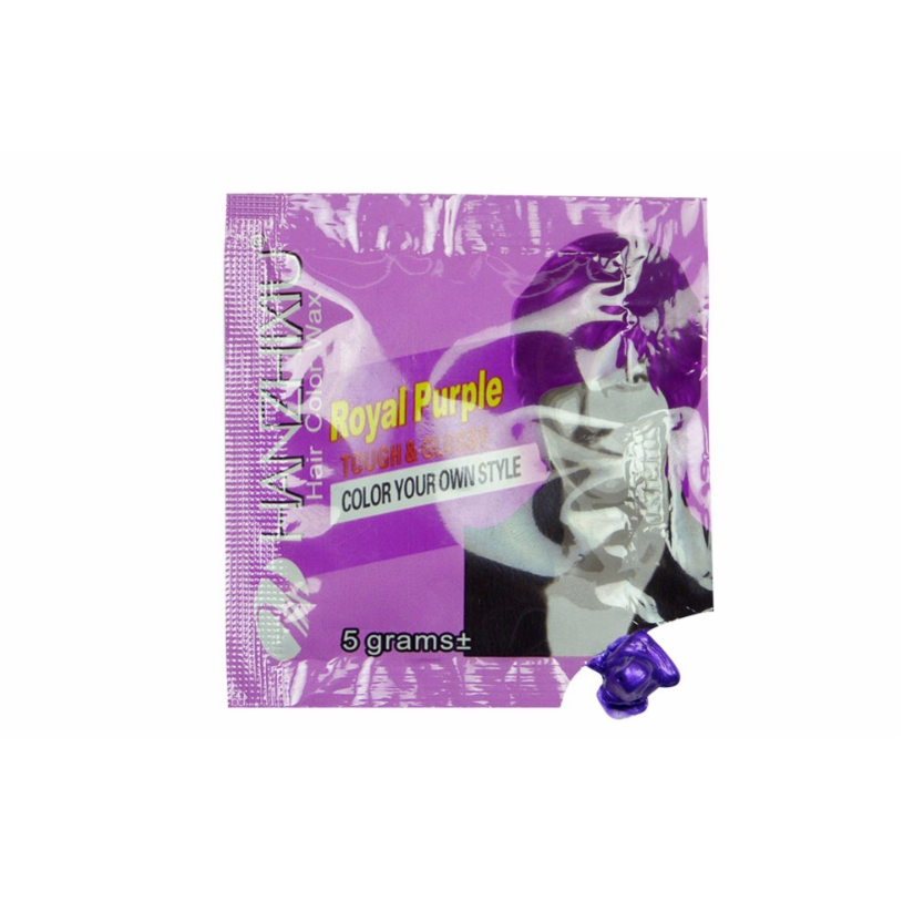 Gói sáp đổi màu tóc tạm thời 5gr/gói 03 màu xám khói, xanh da trời, tím chọn lựa
