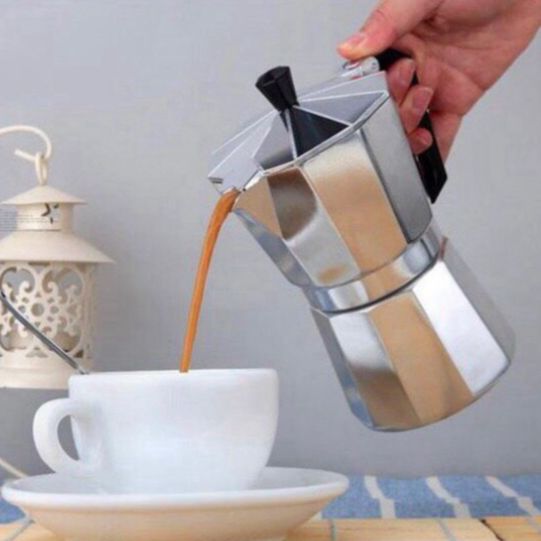 Bình pha cà phê mini inox Moka 50ml - Phong Cách Kiểu Ý - Ấm Pha Cafe