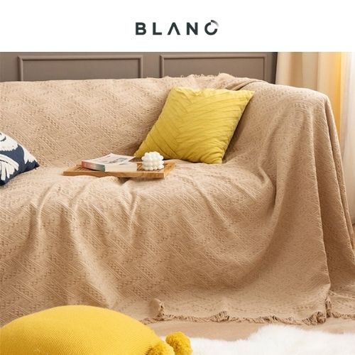 Chăn Phủ Sofa Khăn Sofa Chăn Phủ Giường Cozi BLANC' Đủ Size