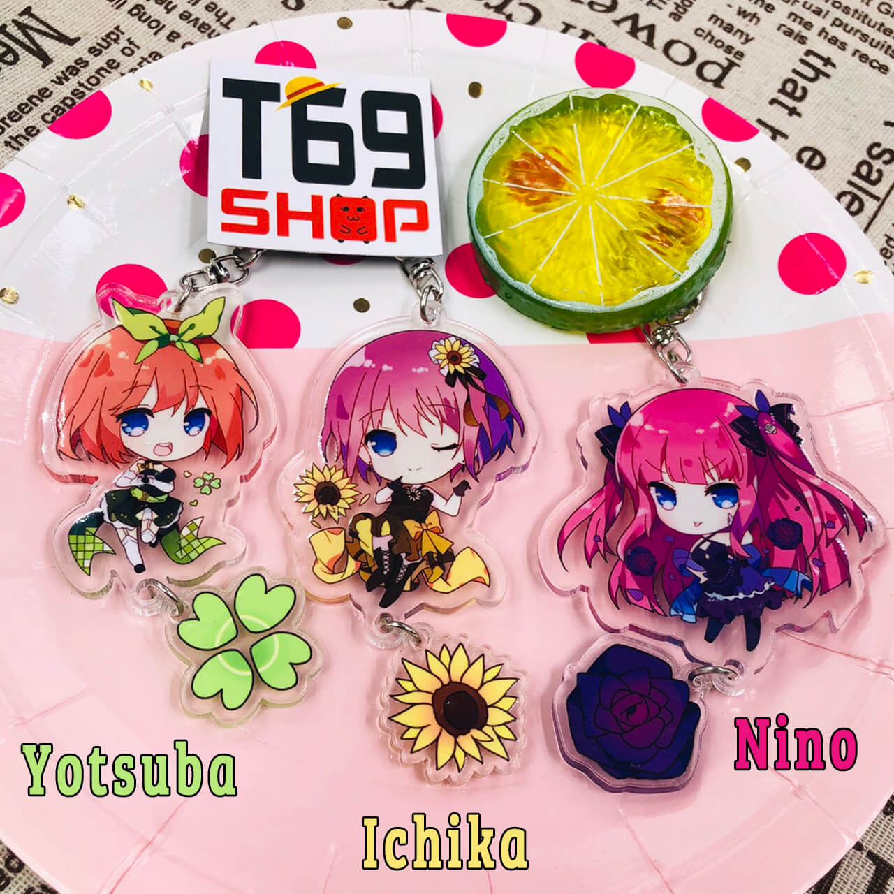 Móc khóa mica anime Gotoubun no Hanayome - Mẫu 3 [T69 Shop]