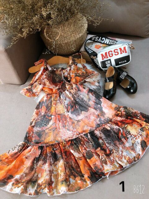 Đầm Maxi đi biển cho bé gái