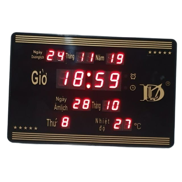 Đồng hồ lịch vạn niên LED .KT 24x16x3 cm