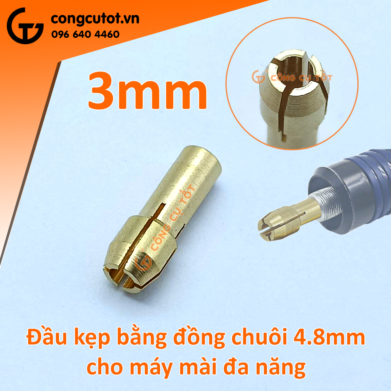 Đầu kẹp mũi khoan mini chuôi 4.8mm