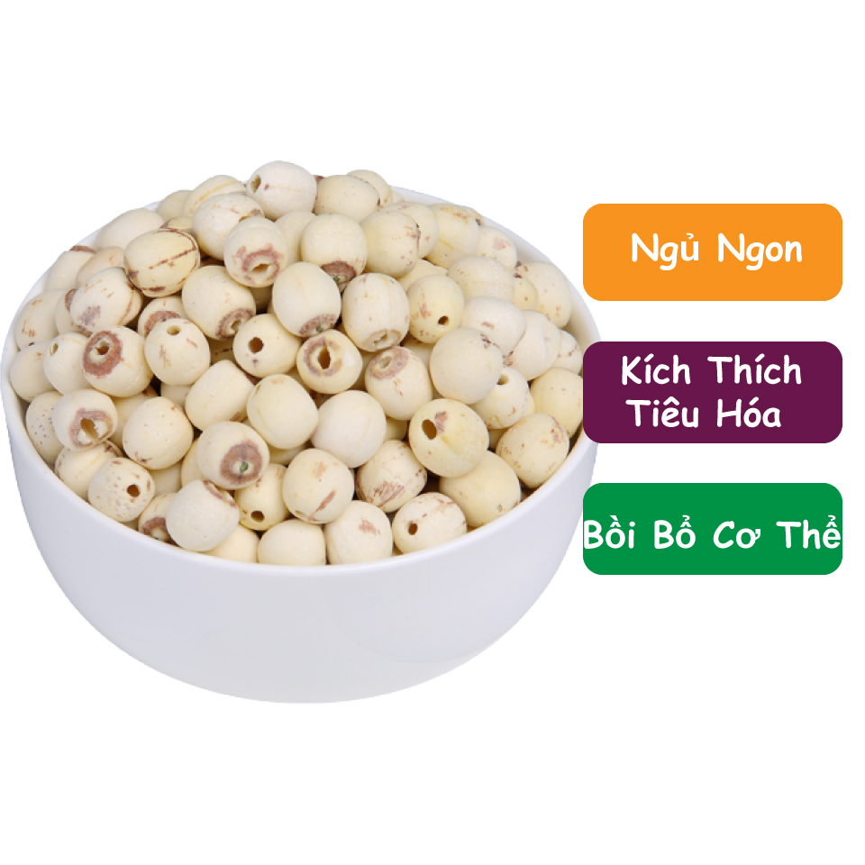 [Hạt hữu cơ] Hạt sen sấy khô 500g - tấn phát