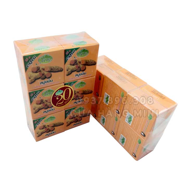 【TẶNG KÈM TÚI LƯỚI】Combo 4 Cục Xà Phòng (Xà Bông) Cám Nghệ Jam Extra Thái Lan