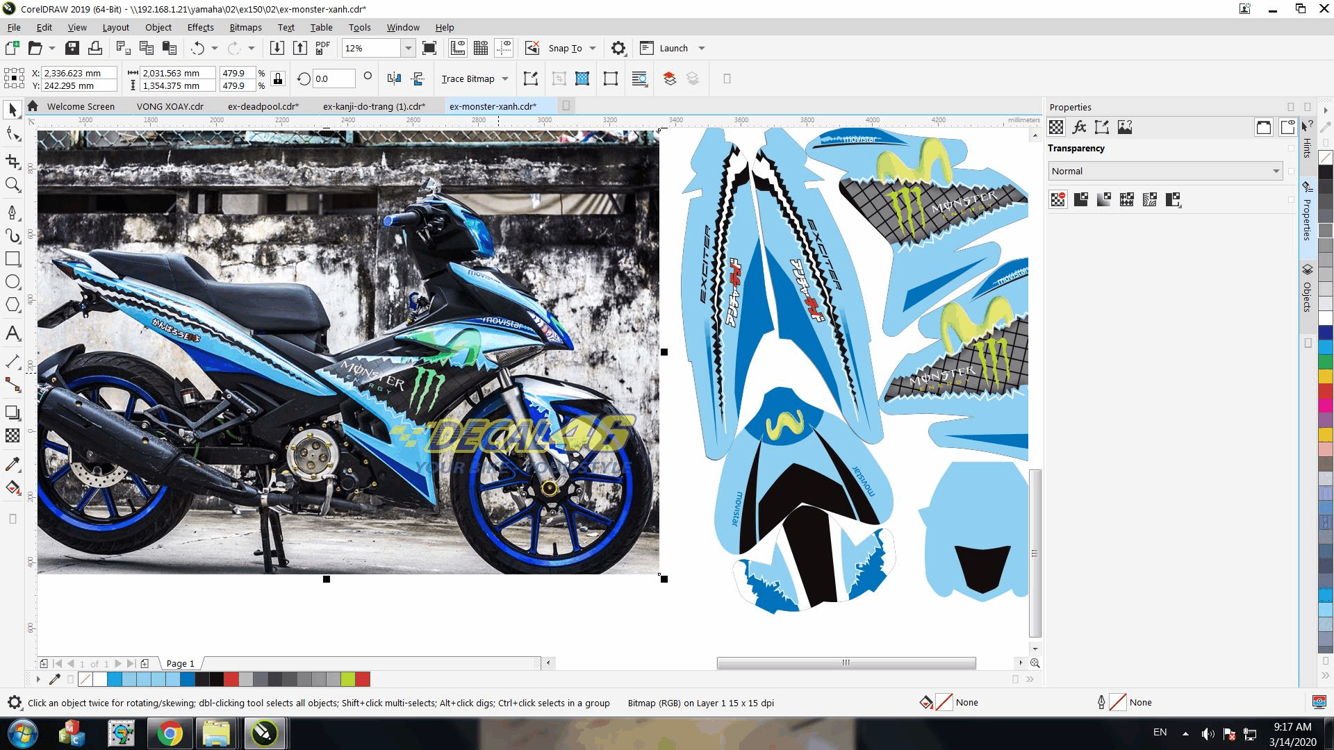 Tem trùm xe exciter 150 xanh đen monster độ đẹp - Tem xe máy exciter 150 xanh đen thiết kế theo yêu cầu - tem trùm xe exciter 150 đẹp, rẻ chất