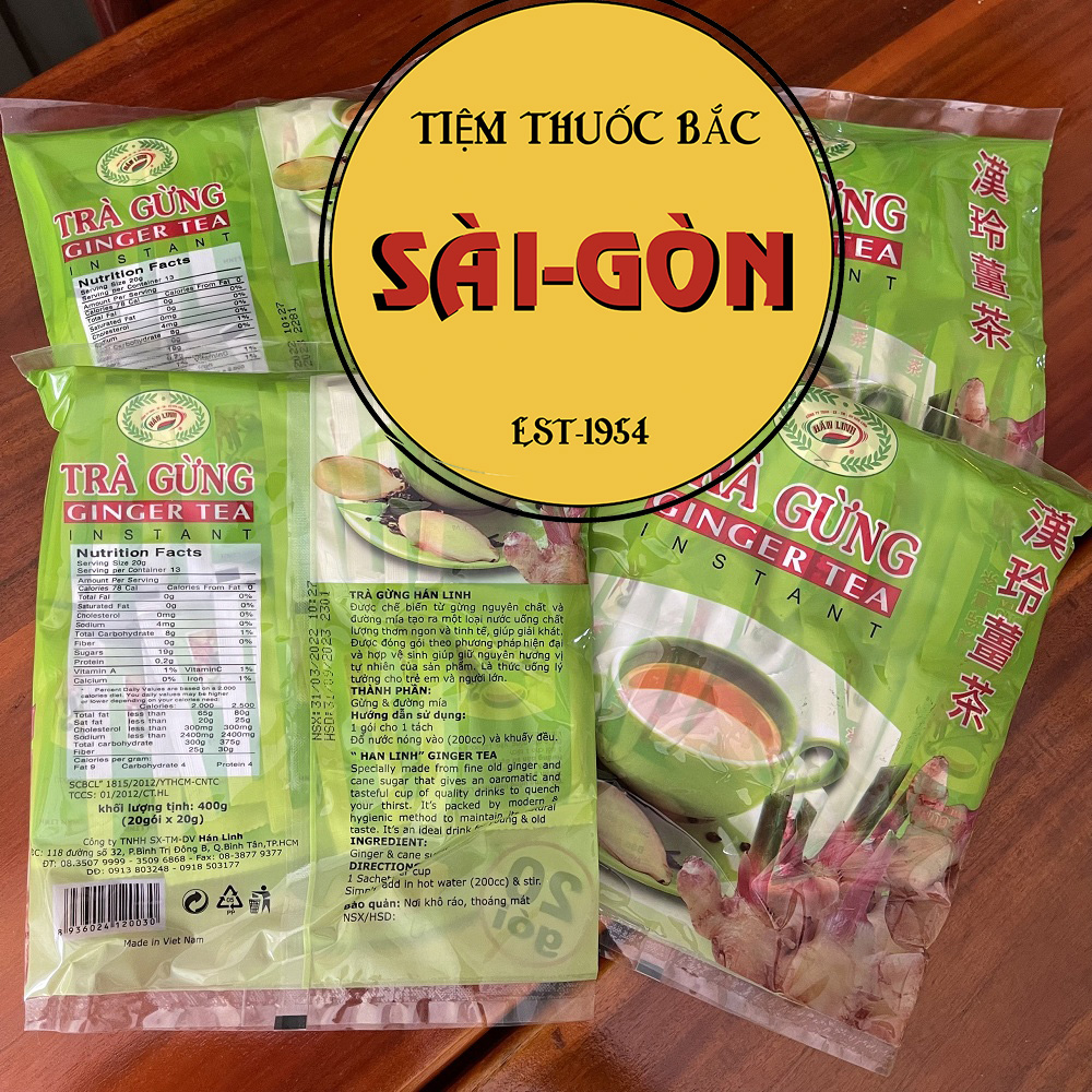 Trà Gừng Hòa Tan Hán Linh Bịch 20 Gói