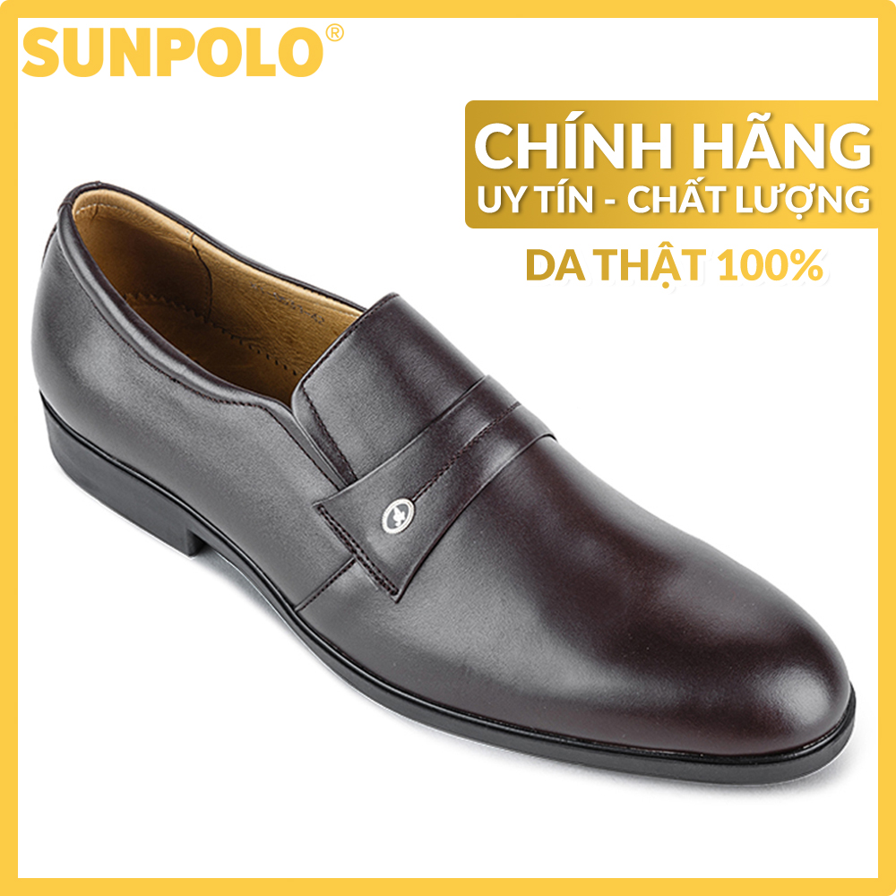 Giày Tây Nam Da Bò Công Sở SUNPOLO SUKT0531DN (Đen, Nâu)