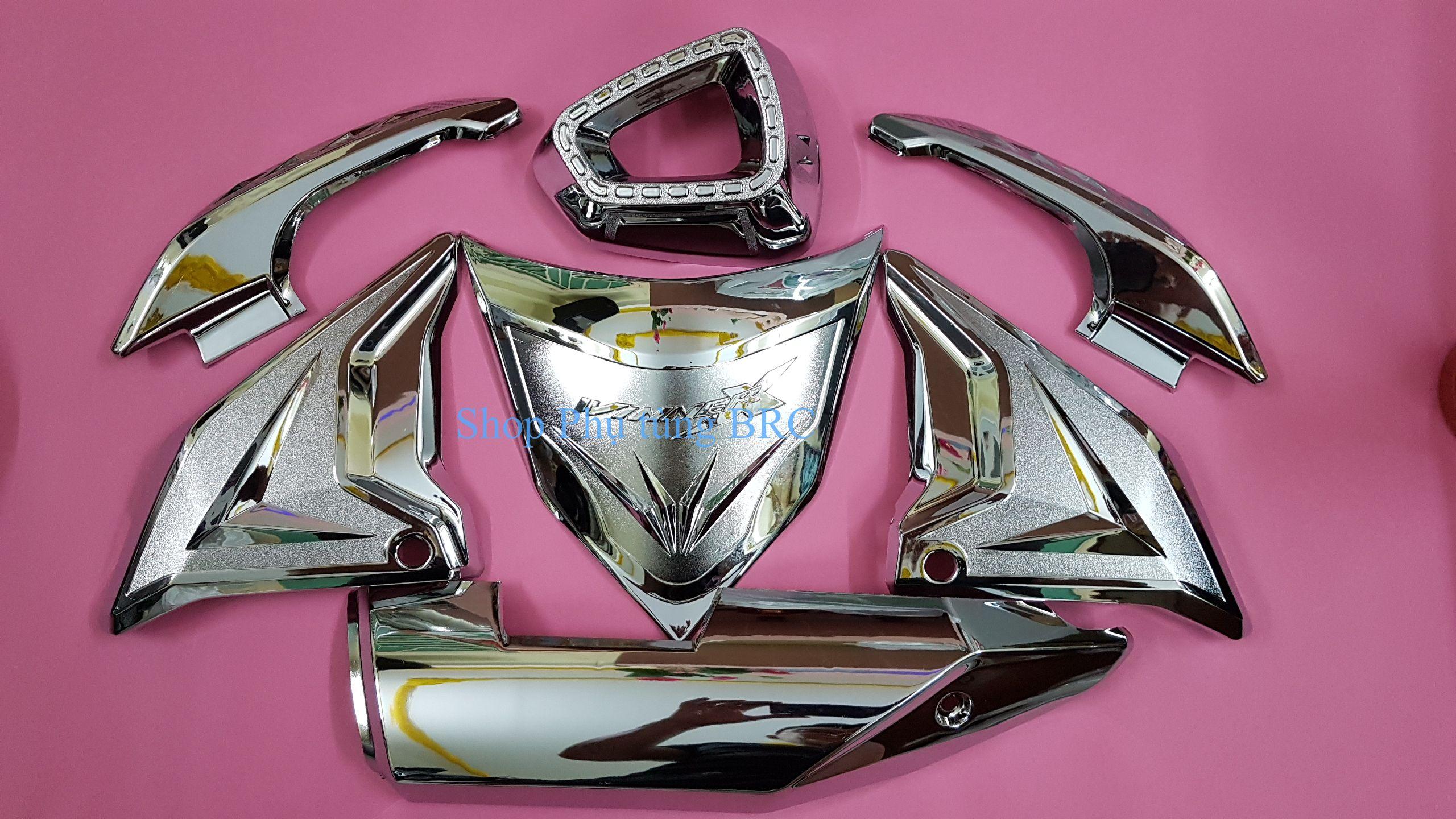 Combo 7 món ốp mạ Crom trang trí xe WINNER X V2 đời 2019 - 2021