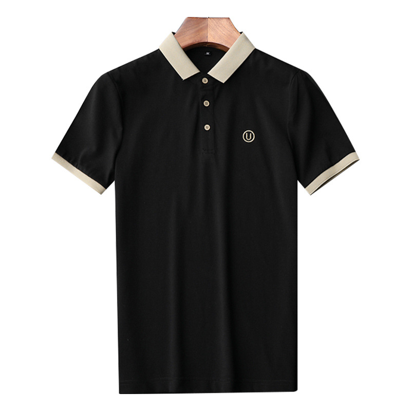 Áo thun nam cổ bẻ đủ màu trơn thêu chữ U vải polly chất đẹp mềm mịn chất lượng như hình