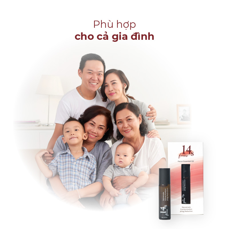 Tinh dầu lăn 14S Focus  Giúp tập trung phấn chấn trị đau đầu