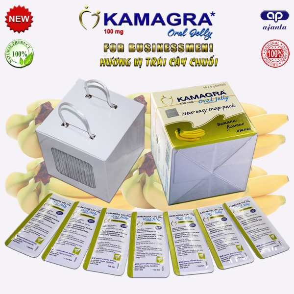 Tăng Cường Sinh Lý Nam Kamagra Oral Jelly (50 Gói) - Hương Vị Chuối nhập khẩu