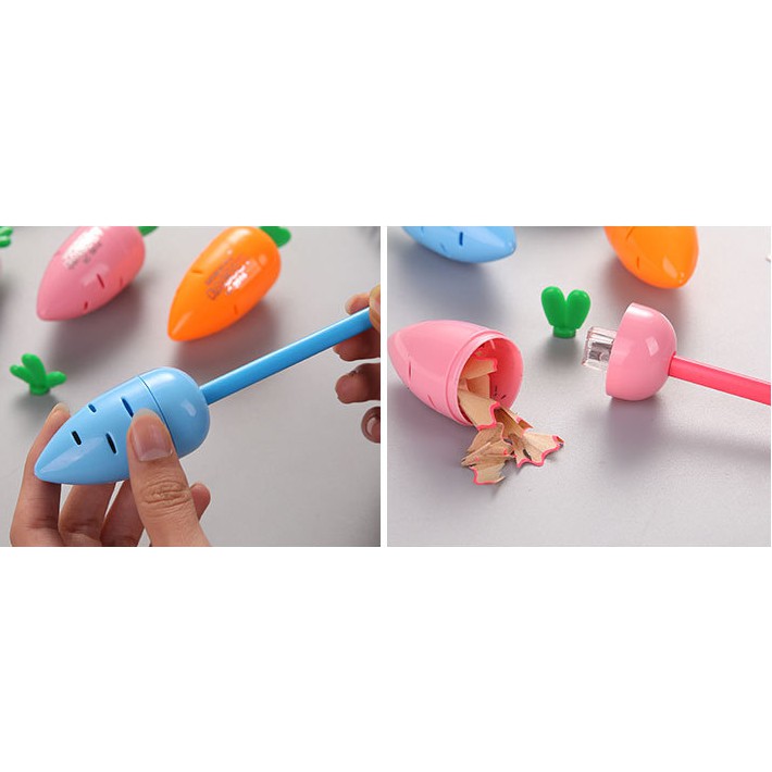 Gọt bút chì cho bé hình carot dễ thương