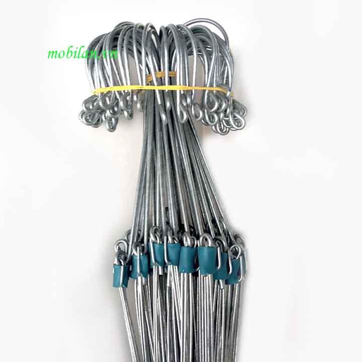Móc kẽm treo lan dài 60cm(combo 25 cái)