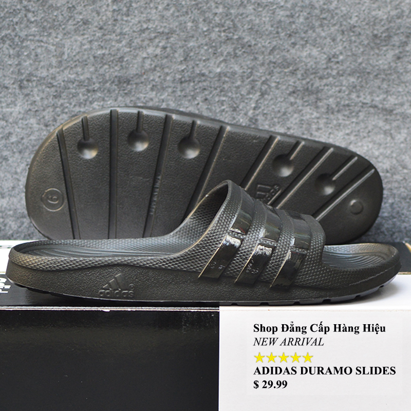 HCMDép Thể Thao Adidas Nam Nữ Duramo màu đen sọc bóng