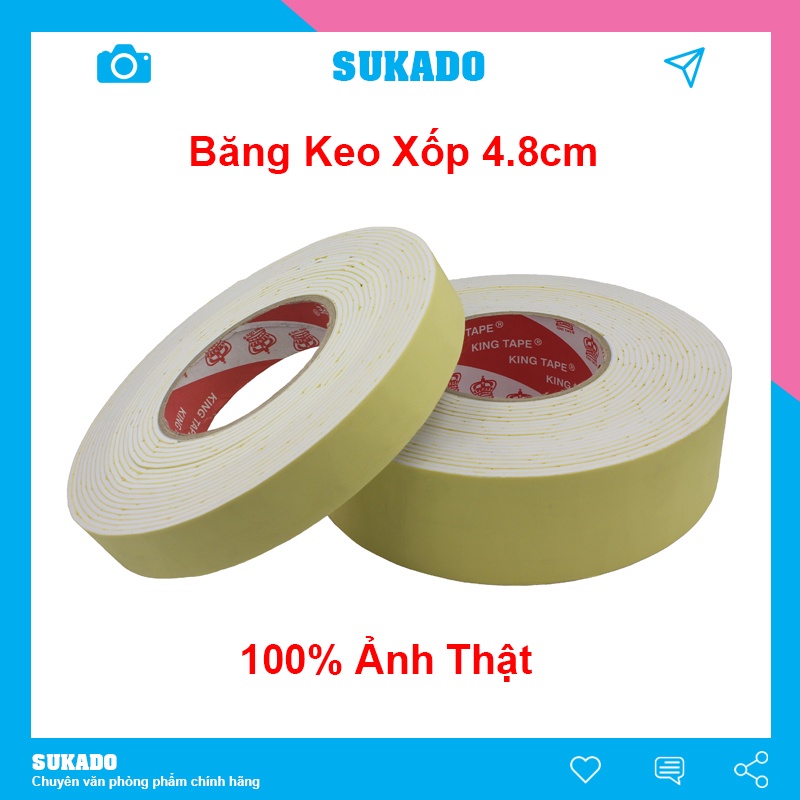 Băng keo xốp 2 mặt siêu dính 2.4cm sukado bkx01