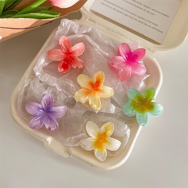 4CM Kẹp Tóc Gấp Tóc Hoa Sứ Mini Nhiều Màu Sắc Thời Trang