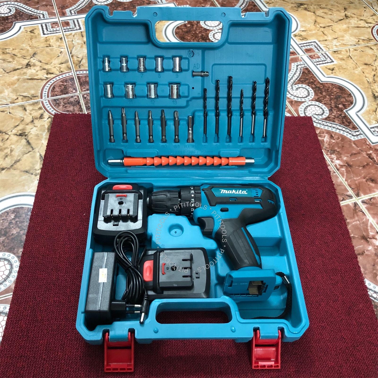 Máy khoan pin PITITOOLS PTS0003 MKT 21V đủ đồ