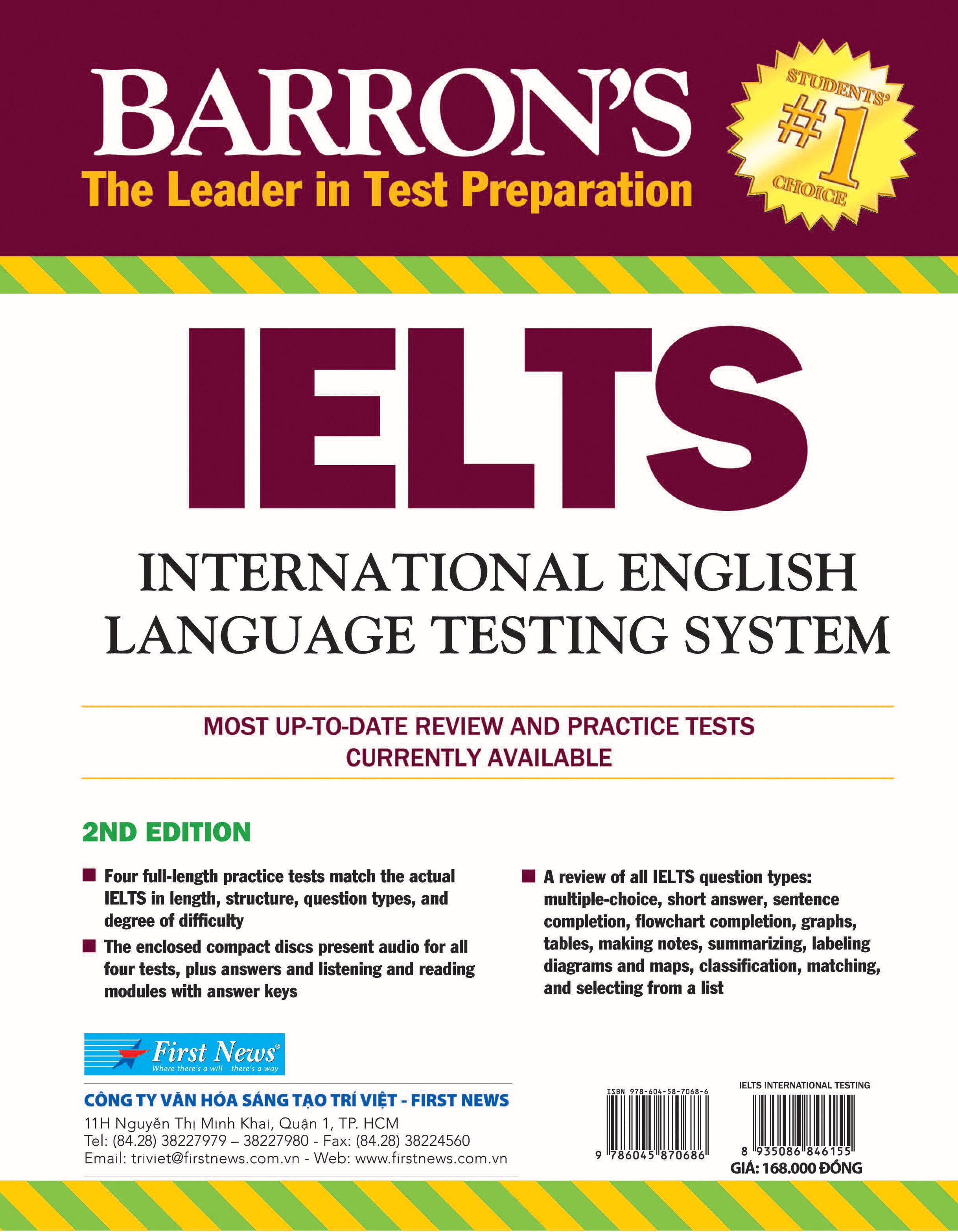 Fahasa - barron's ielts international english +2cd
