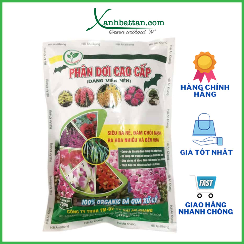 Phân Dơi Hữu Cơ Cao Cấp Dạng Viên Nén Gói 700 Gram