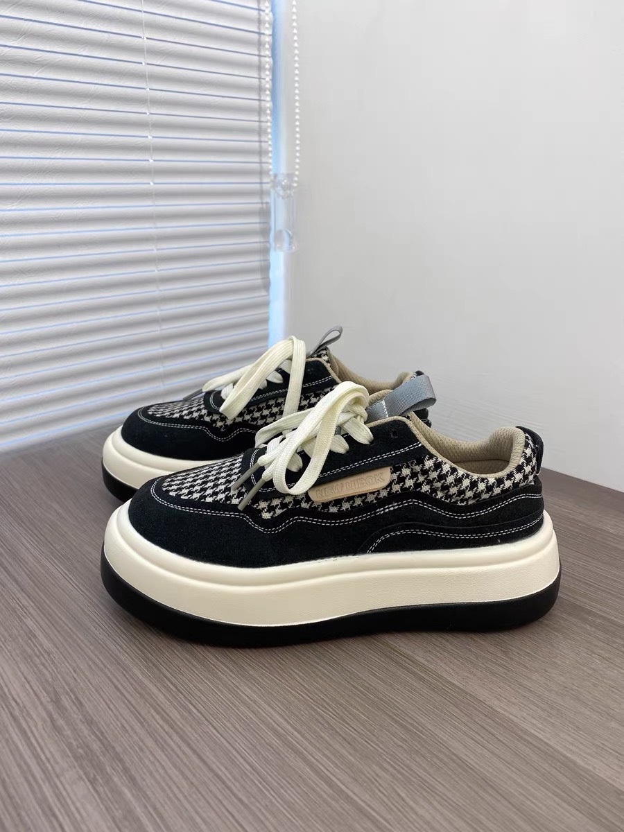 [Hàng có sẵn] GIÀY HOUNDSTOOTH, GIÀY BÁNH MÌ ĐẾ BẰNG MỎNG NHẸ PHONG CÁCH CÁ TÍNH