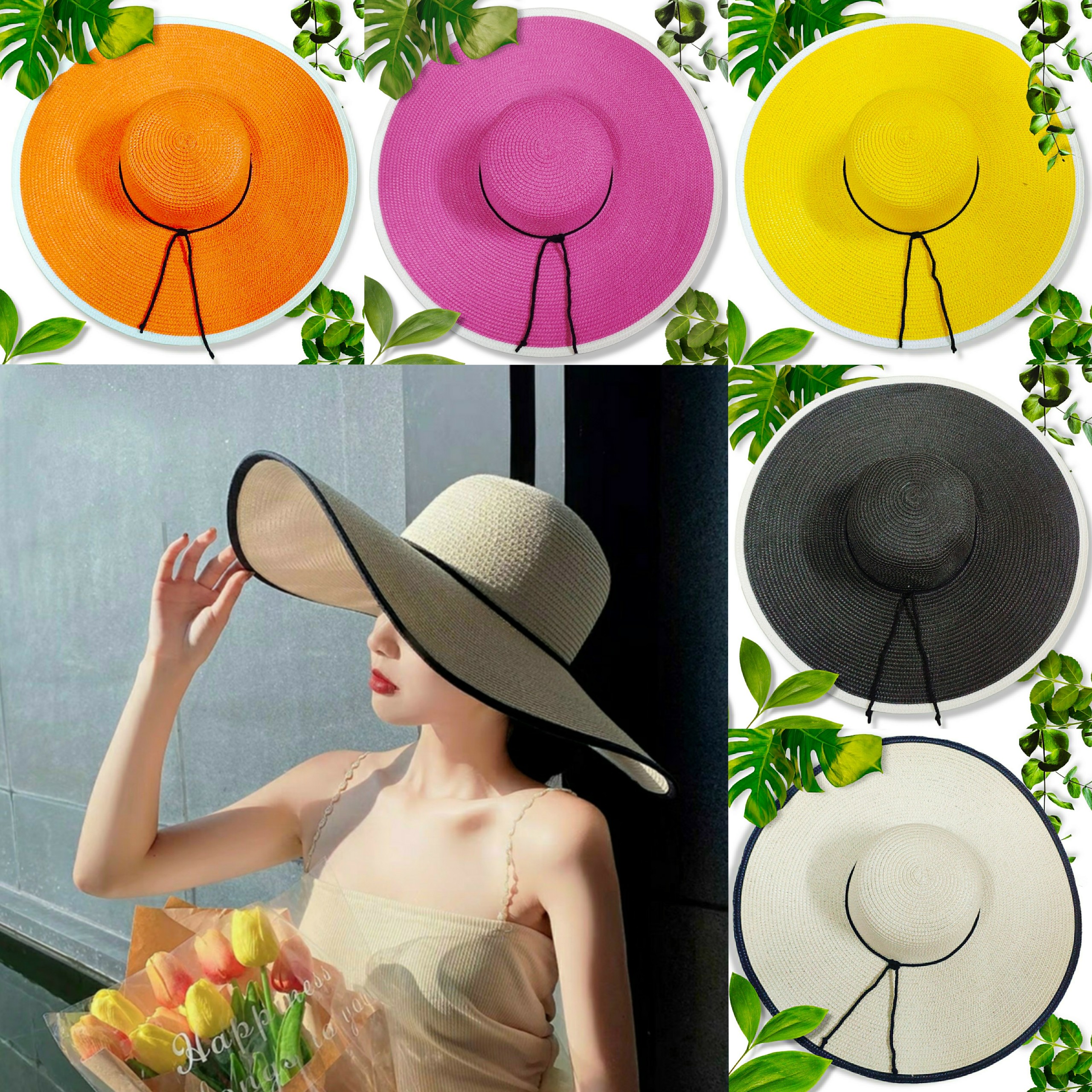 Nón Cói Vành Rủ 50cm Phối Viền
