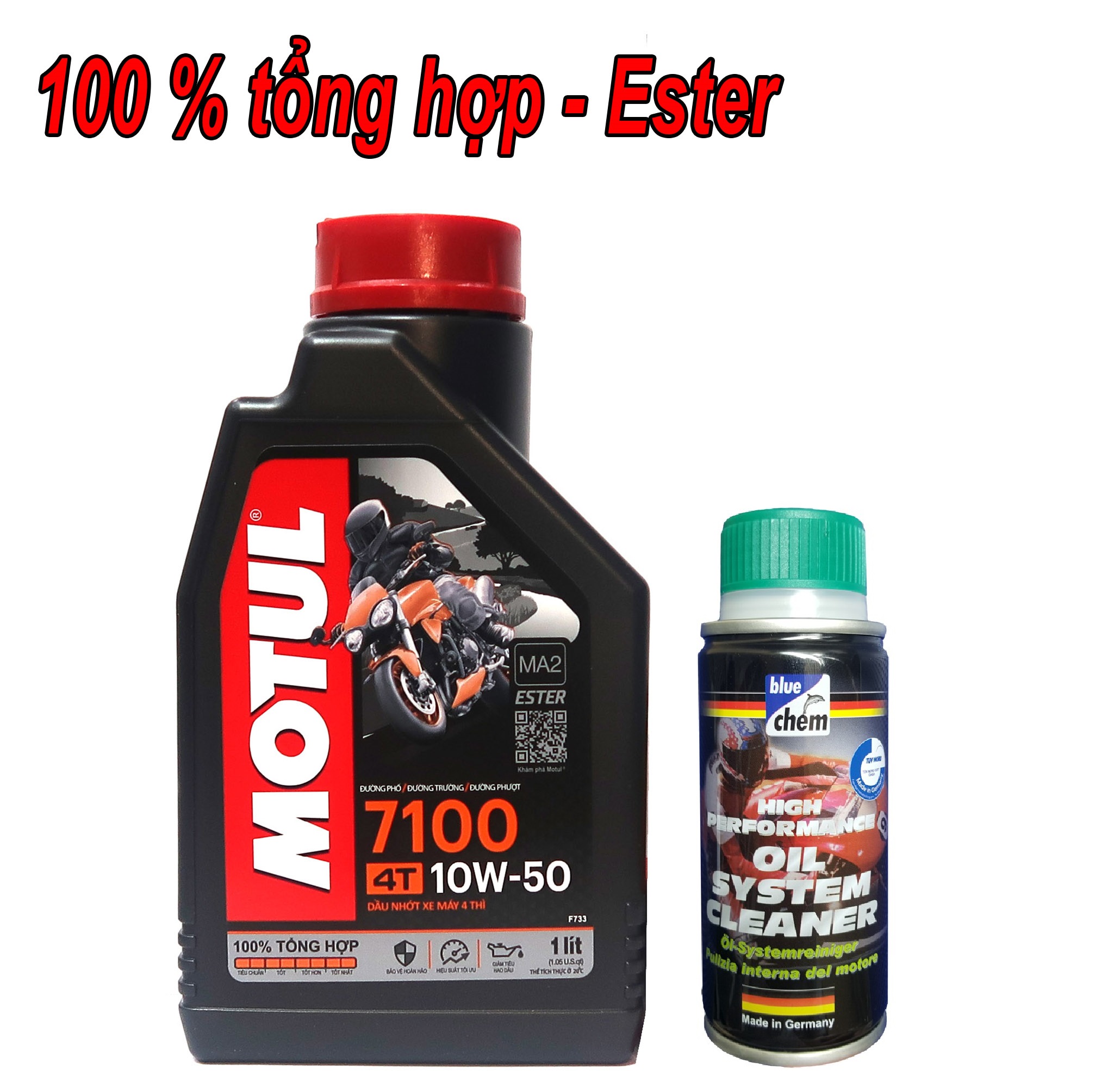 [Tẩy sạch cặn bẩn] Nhớt motul 7100 10W50, nhớt 100% tổng hợp và súc động cơ bluchem cực mạnh. nhớt motul 7100 giúp xe bạn ổn định trên mọi cung đường