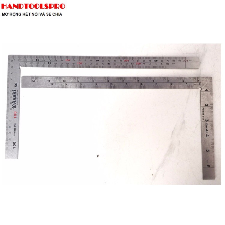 300mm Thước Eke cơ khí inox Asaki AK-2582