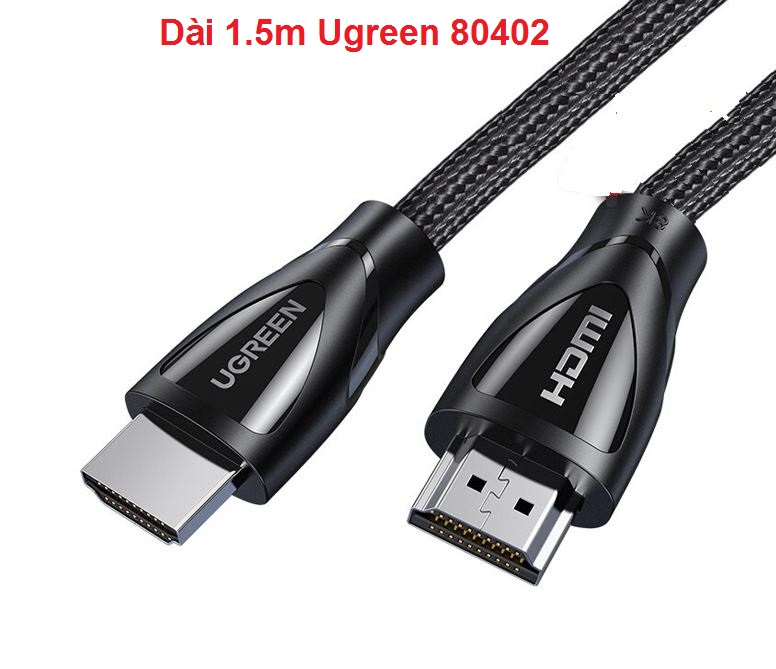 Cáp HDMI 2.1 Ugreen 8K@60Hz ( 1m 80401 , 1.5m 80402 , 2m 80403 ) (Sợi Cotton) Chính Hãng