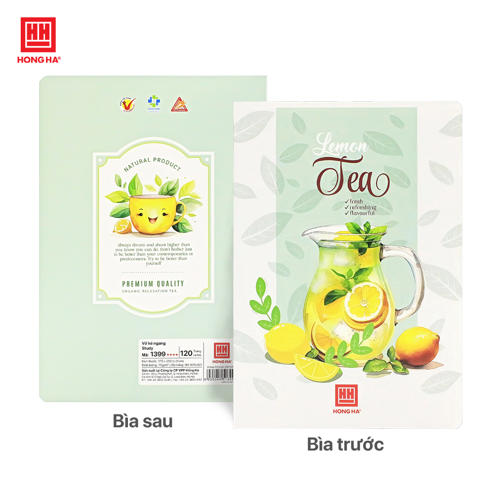 Lốc 5 Quyển Vở kẻ ngang 120 trang Study Keep Calm & Trà Chanh - 1399