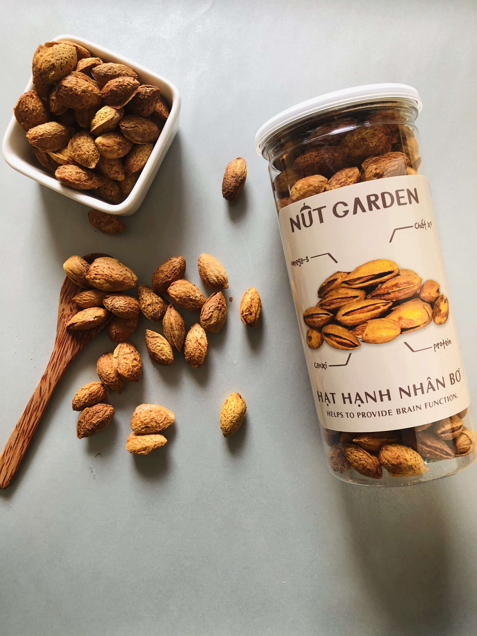 [HCM]Hạt Hạnh Nhân Rang Bơ Nut Garden - Hũ 465gr