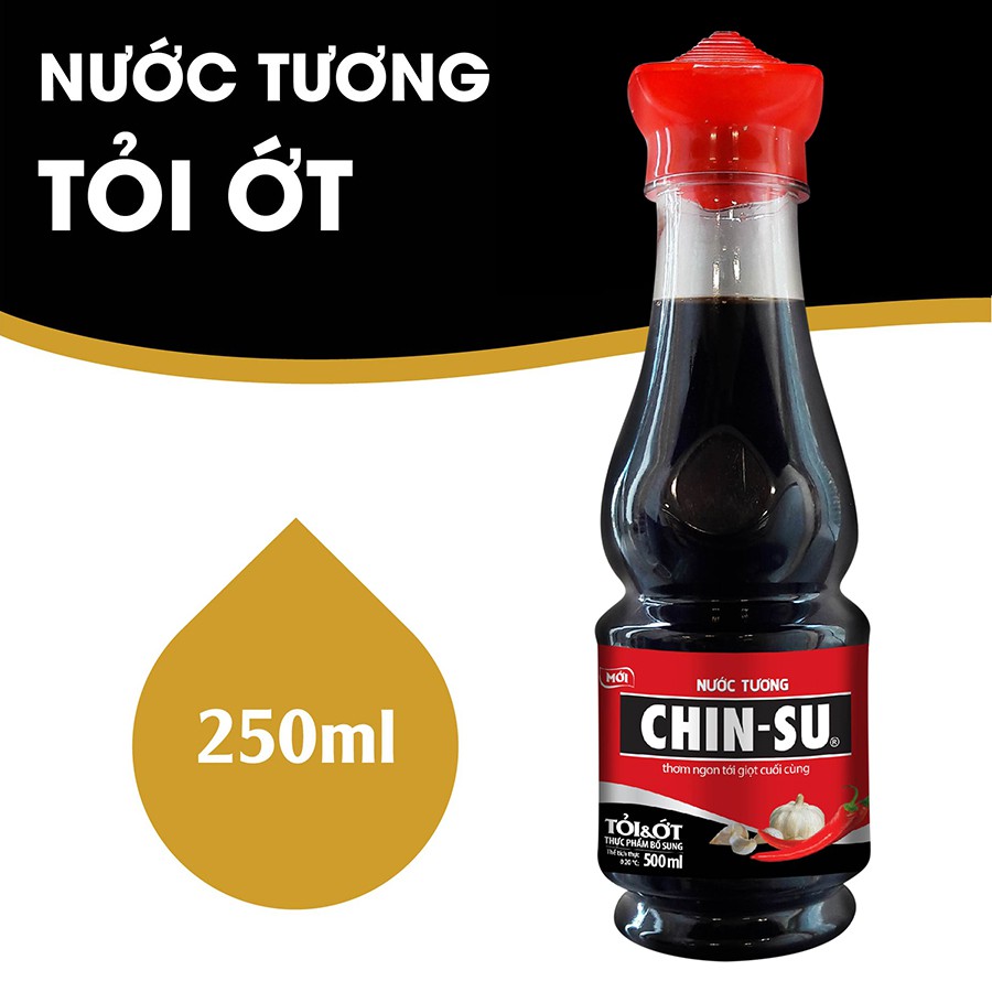 Nước tương Chinsu tỏi ớt chai 250ml
