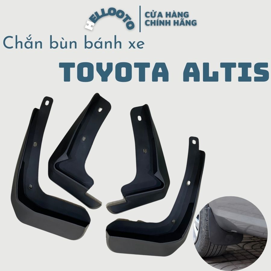 Chắn Bùn Xe Altis 2007 đến 2021, Bộ 4 Chi Tiết Chất Liệu Nhựa Dẻo, Kèm Ốc Vít, Lắp Đặt Dễ Dàng Tại Nhà