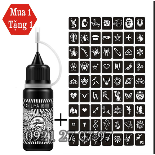 MỰC XĂM TẠM THỜI TẶNG 1 KHUÔN KHỔ A4