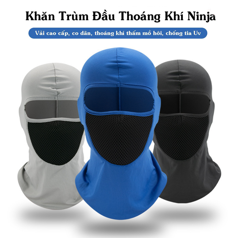 Khăn Phượt Trùm Đầu Ninja Điều Hòa Ari Cao Cấp - Mặt Nạ Chống Nắng, Chống Tia Uv Đa Năng Đi Xe Máy, Câu Cá,Chơi Thể Thao