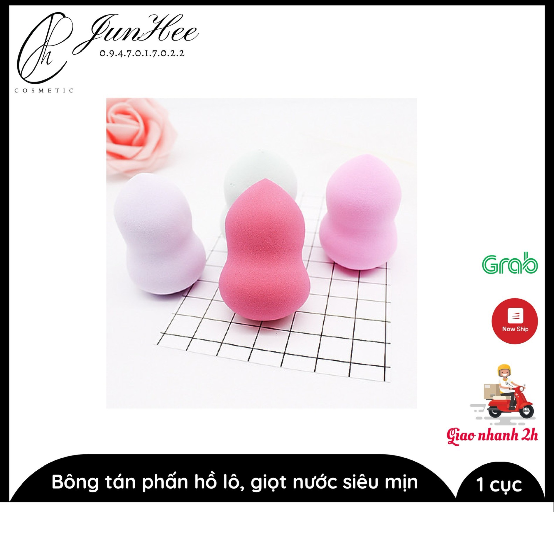 Bông tán phấn hồ lô giọt nước siêu mềm mịn