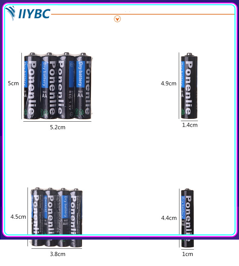 4PC Pin Kiềm AAA / AA Số 5/7 Số 5 1.5V