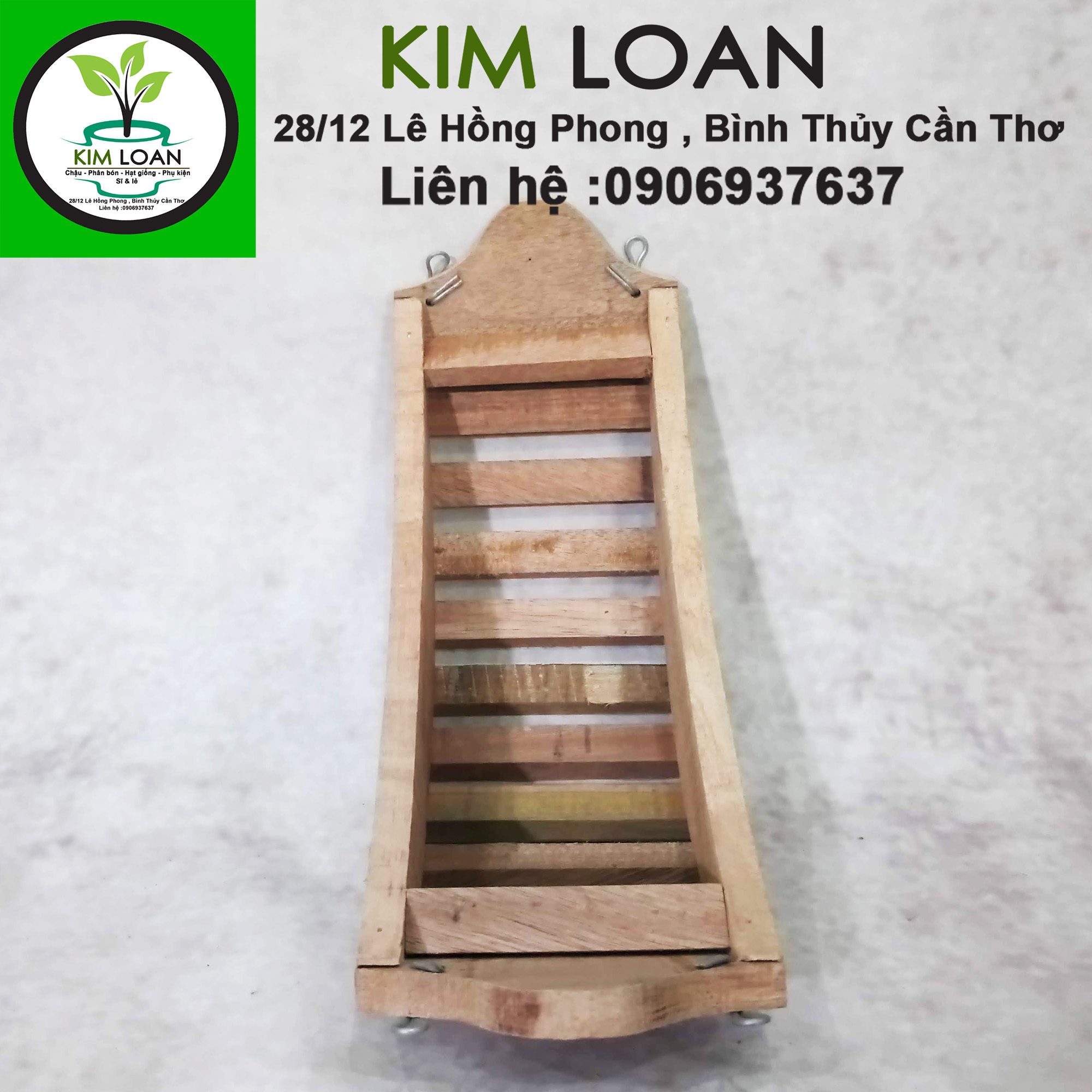 Chậu lan gỗ hình chiếc thuyền