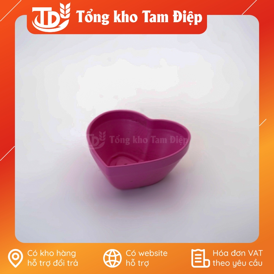 Chậu nhựa hình trái tim mini đủ màu