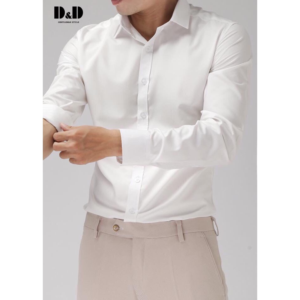 ÁO SOMI NAM TRẮNG TRƠN CHẤT KATE  LỤA MẪU MỚI SIÊU HOT THỜI TRANG CAO CẤP CHERYSHOP94 MS457