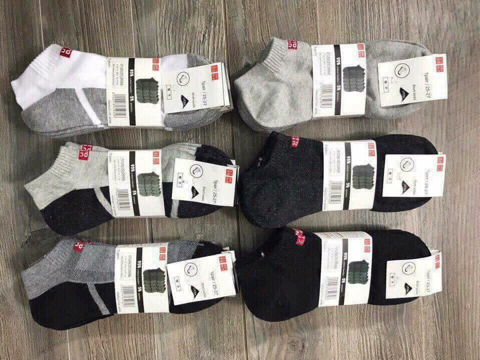 Set 5 đôi tất nam uniqlo cổ ngắn