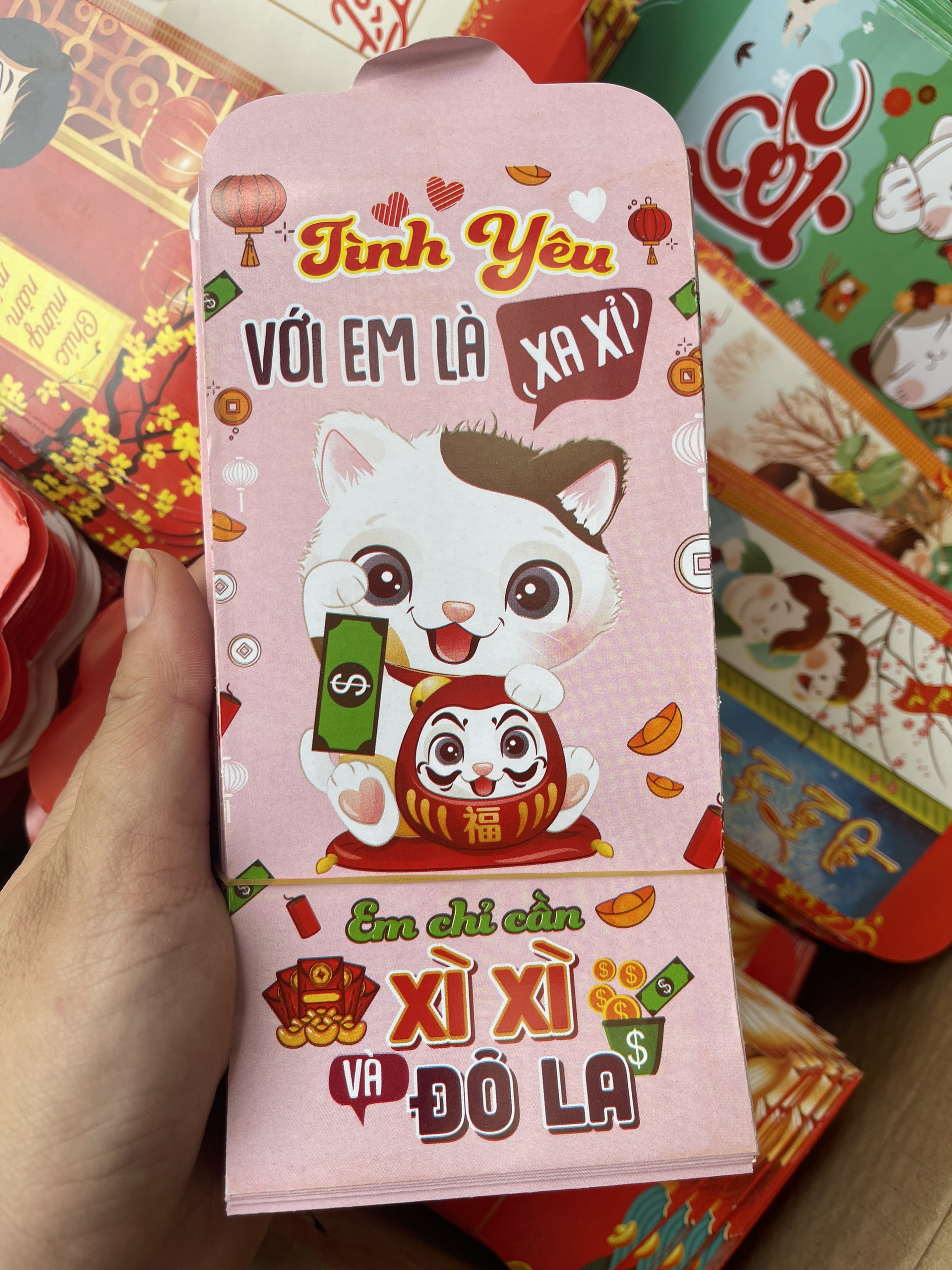 Combo 10 lì xì truyền thống, lì xì combo dễ thương